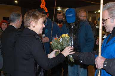 demonstratie dag van de rechten van de mens 2003 voor het Europese Hof in Straatsburg